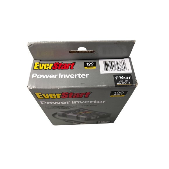 EverStart 100W Power Inverter With 2 USB Ports 1 AC Outlet 12V Plug Powers NEW - Picture 4 of 5